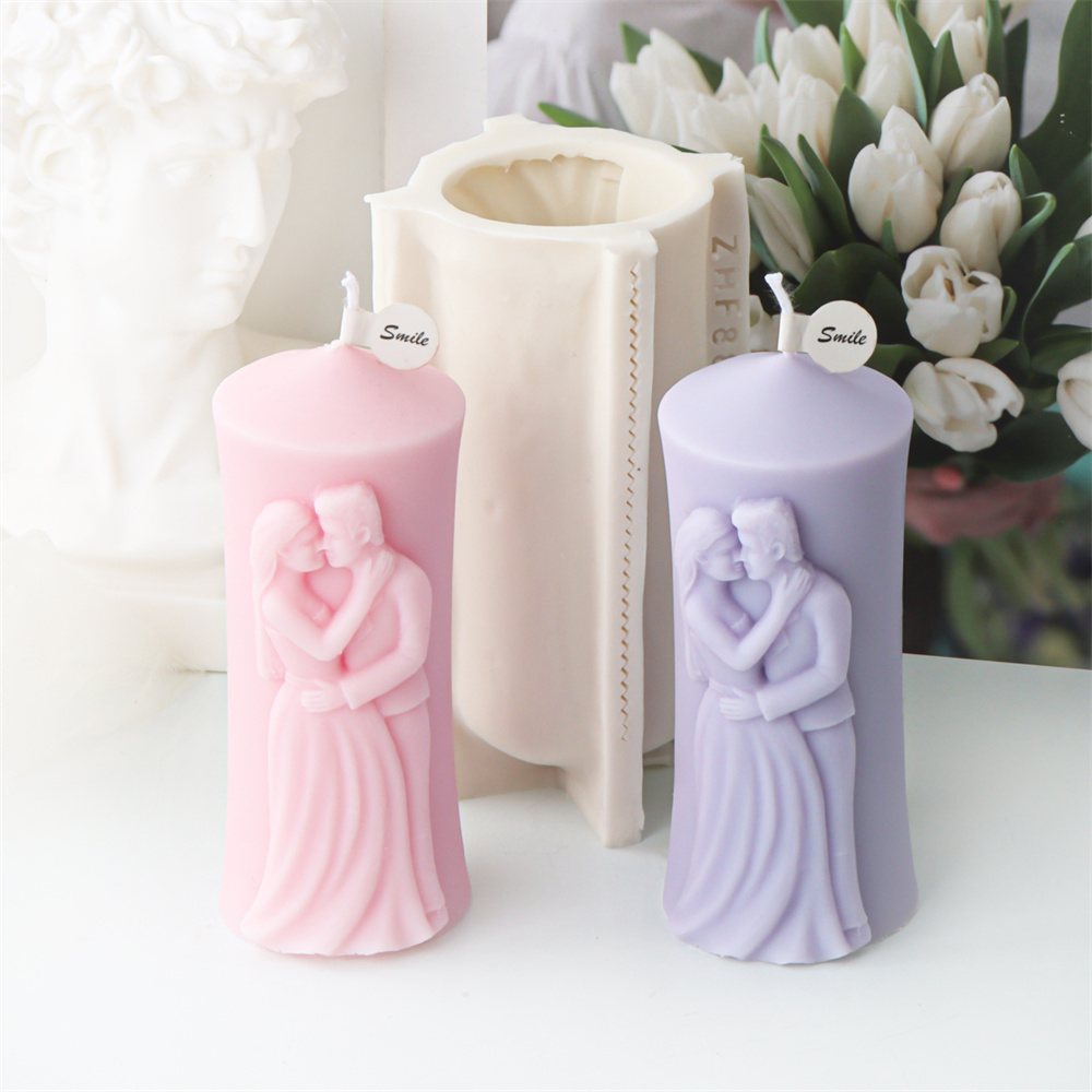 Candle Making At Home - Man and Woman Pillar Silicone Candle