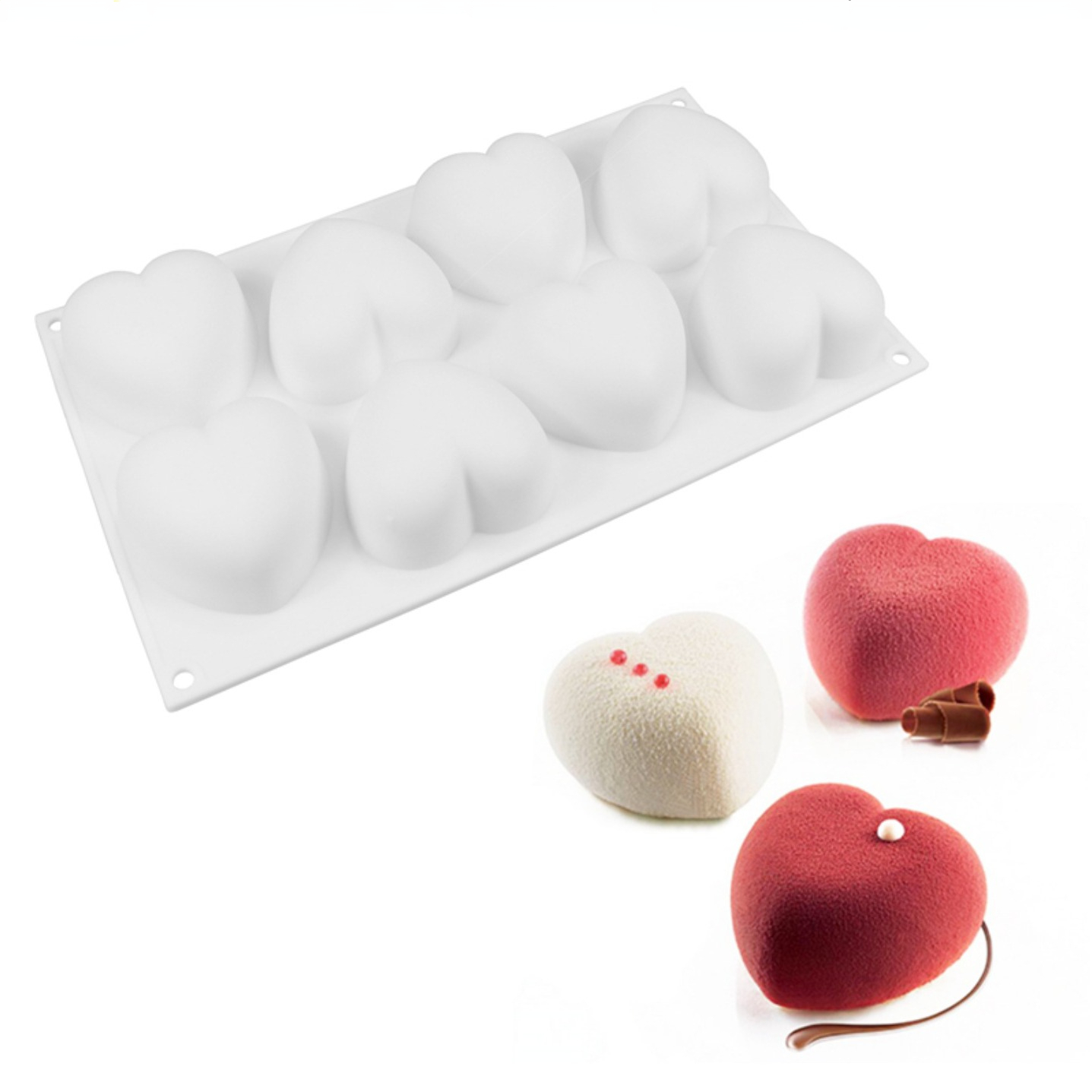 Candle Making Supplies - Love Heart Silicone Soap Mold Handmade
