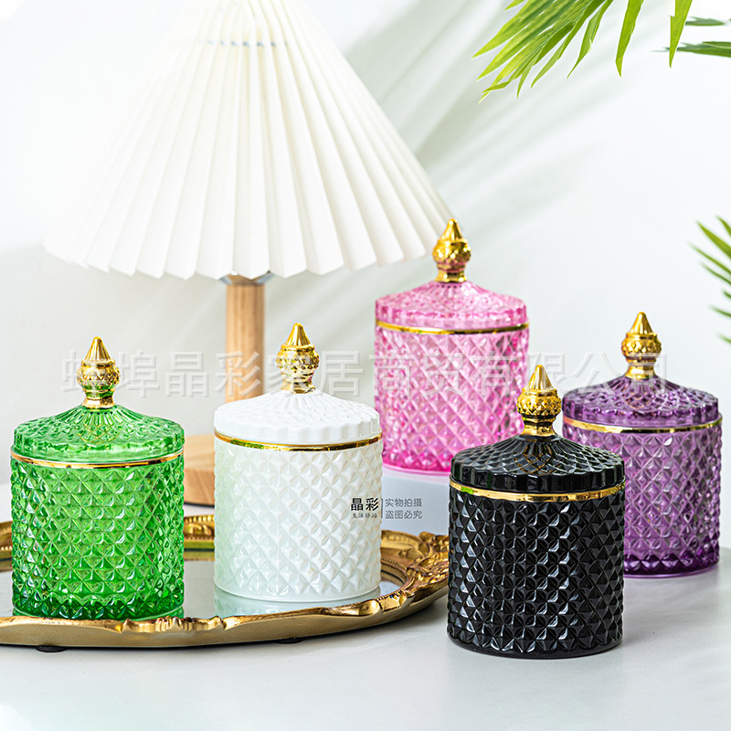 Stained Glass Storage Jar with - Candle Making Glass 리뷰 및 가격