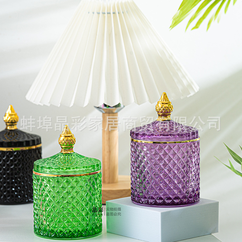 Stained Glass Storage Jar with - Candle Making Glass 리뷰 및 가격