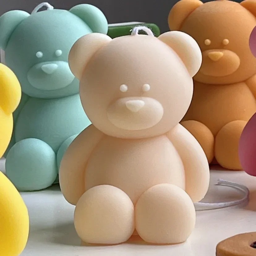 3D Cute Cartoon Bear Silicone  - Candle Making At Home 리뷰 및 가격