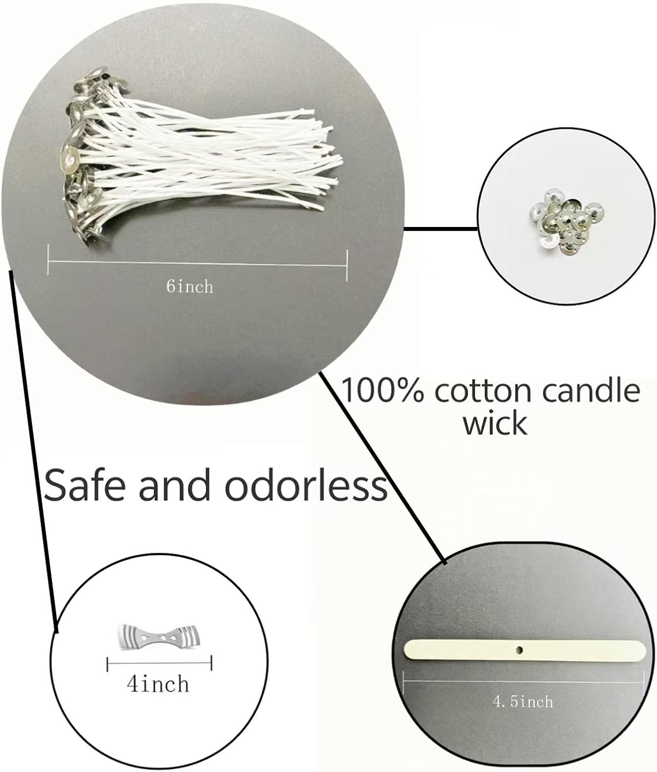 100pcs Candle Wicks Kit with S - Candle Making Glass 리뷰 및 가격