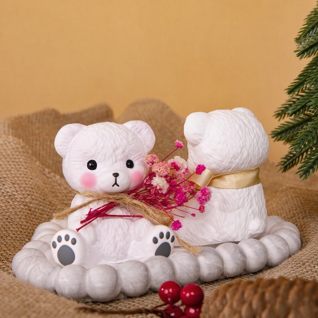 3PCS Couple Bear Silicone Mold - Candle Making Supplies 리뷰 및 가격