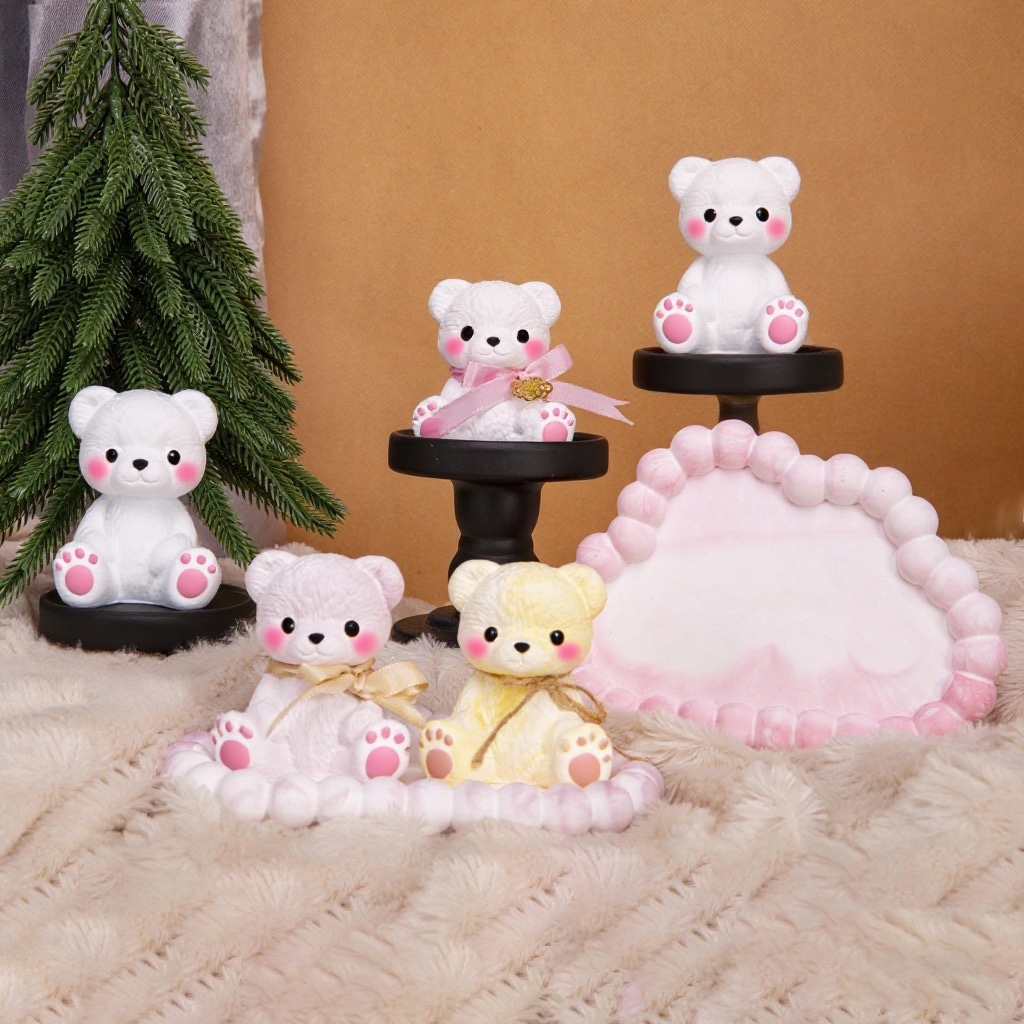 3PCS Couple Bear Silicone Mold - Candle Making Supplies 리뷰 및 가격
