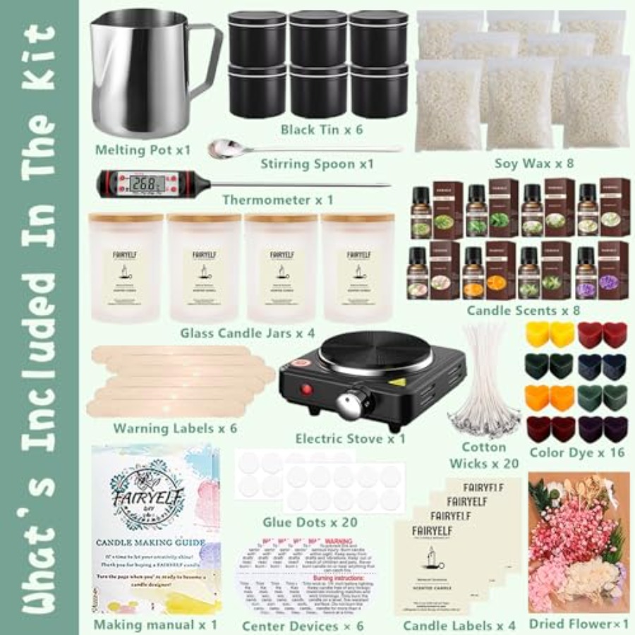 Premium Candle Making Kit with - Candle Making Glass 리뷰 및 가격